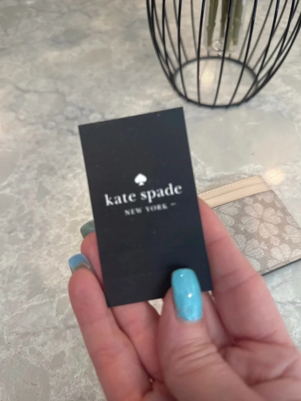 Kate Spade flower /spade card holder ID